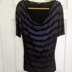 Purple & Black Shirt Sleeve Top-Vanilla Sugar
